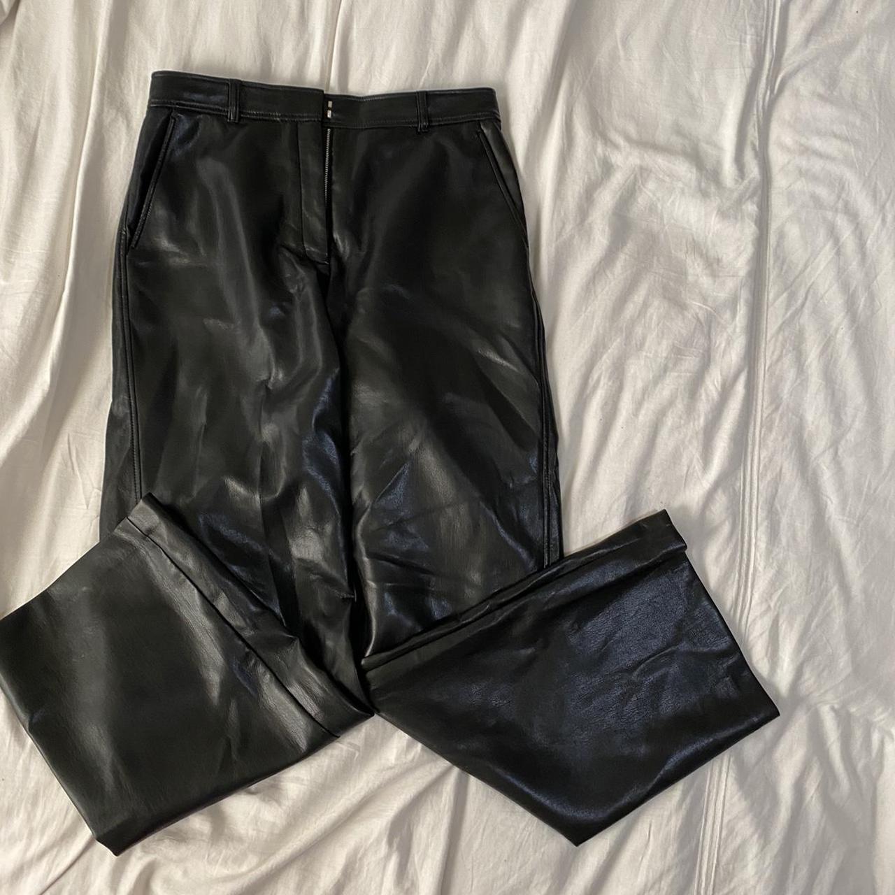 Aritzia black leather pants Size 10 Never worn... - Depop