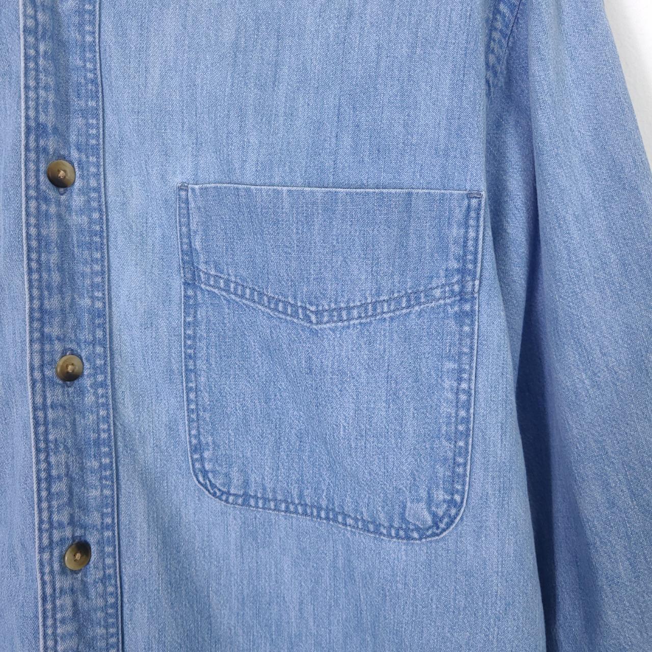 Lands' End Men's Blue Shirt Depop