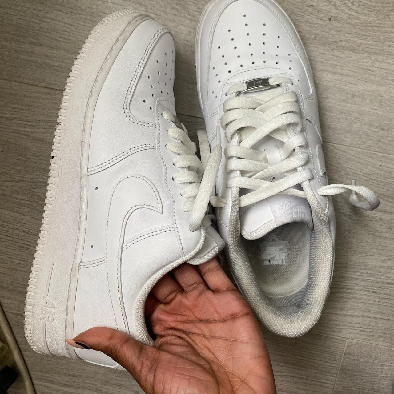 Nike Airforces / Air Force 1’s white size 7.5 - Depop