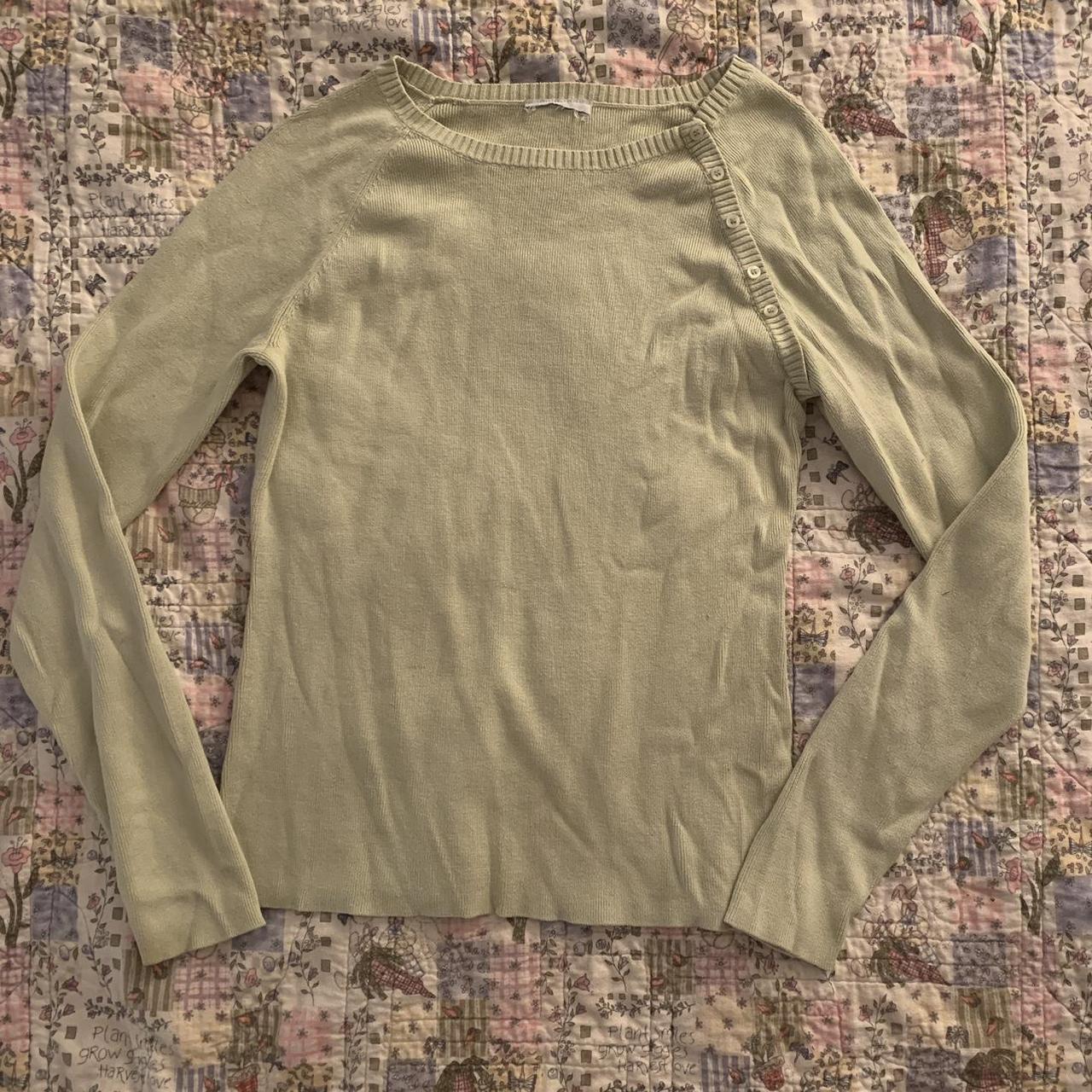 Light green sweater So flattering, perfectly preppy - Depop