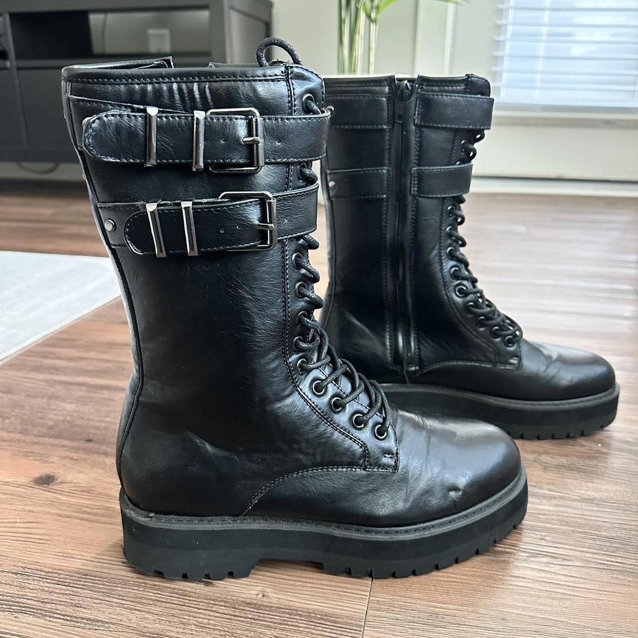 asos design lace up boots