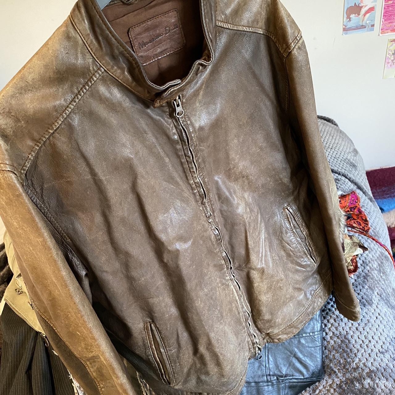 Massimo Dutti Men's Brown Jacket | Depop