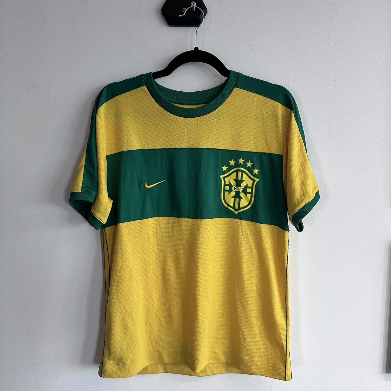 2000s Nike Brazil training top Size tag has been... - Depop