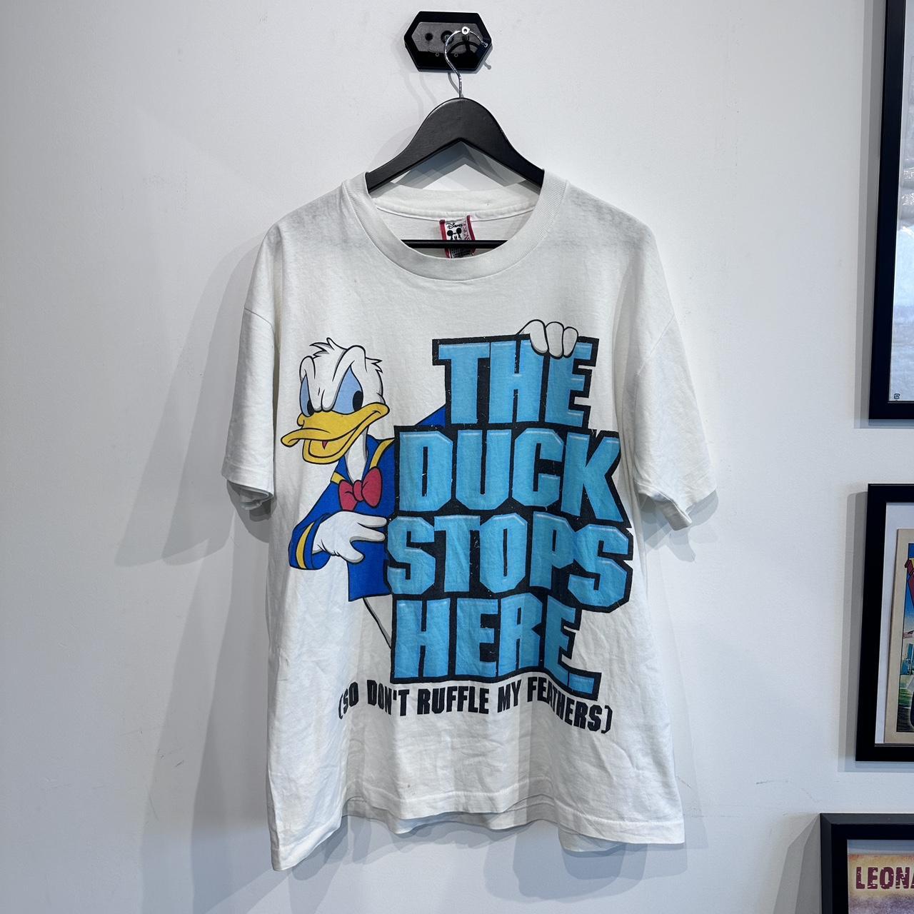 Vintage 90's The Duck Stops Here Walt Disney Donald... - Depop