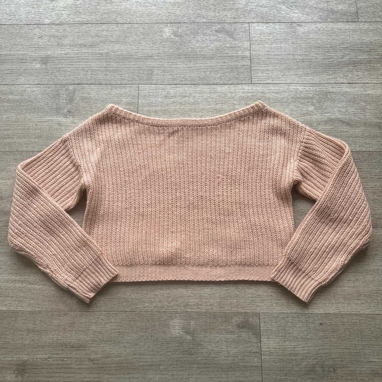 Missguided long sleeve knit jumper Salmon/ Depop