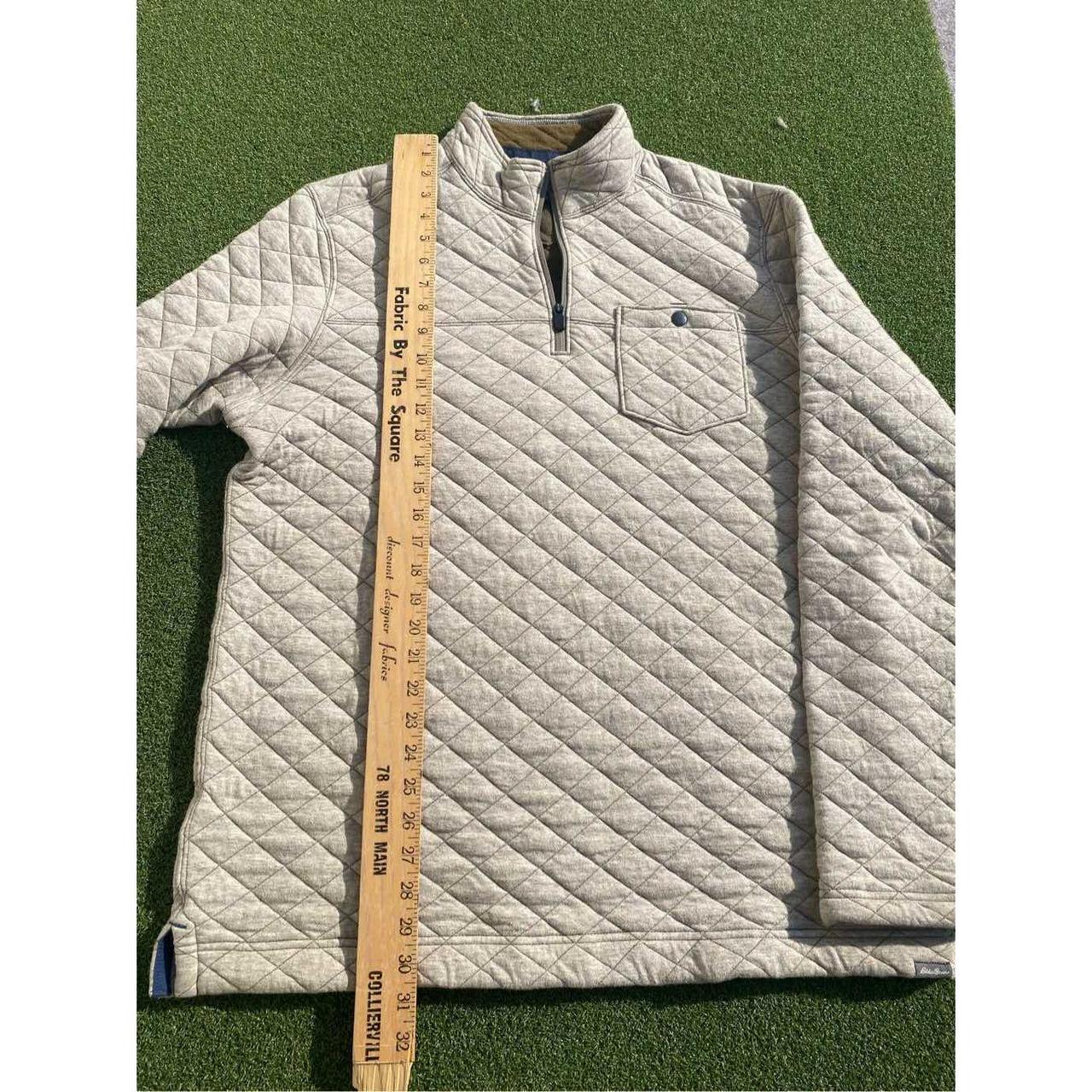 Eddie Bauer Quarter Zip Sweater Cream Men’s Size TL... Depop