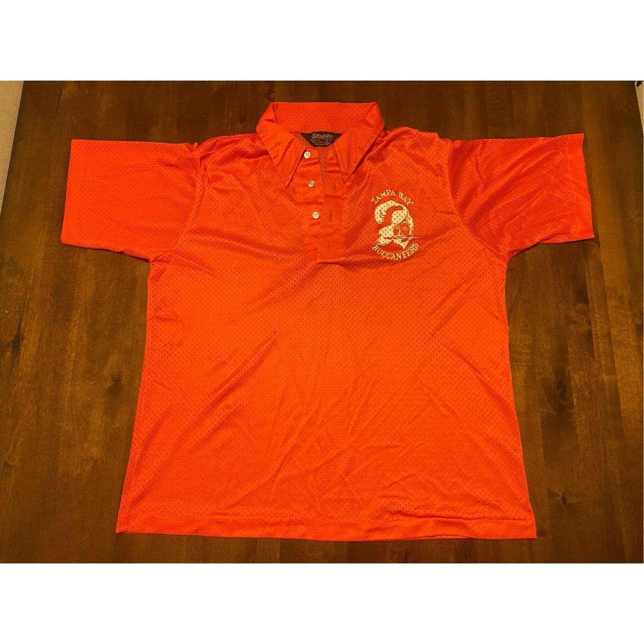 Vtg Tampa Bay Buccaneers nylon mesh shirt Polo LARGE - Depop