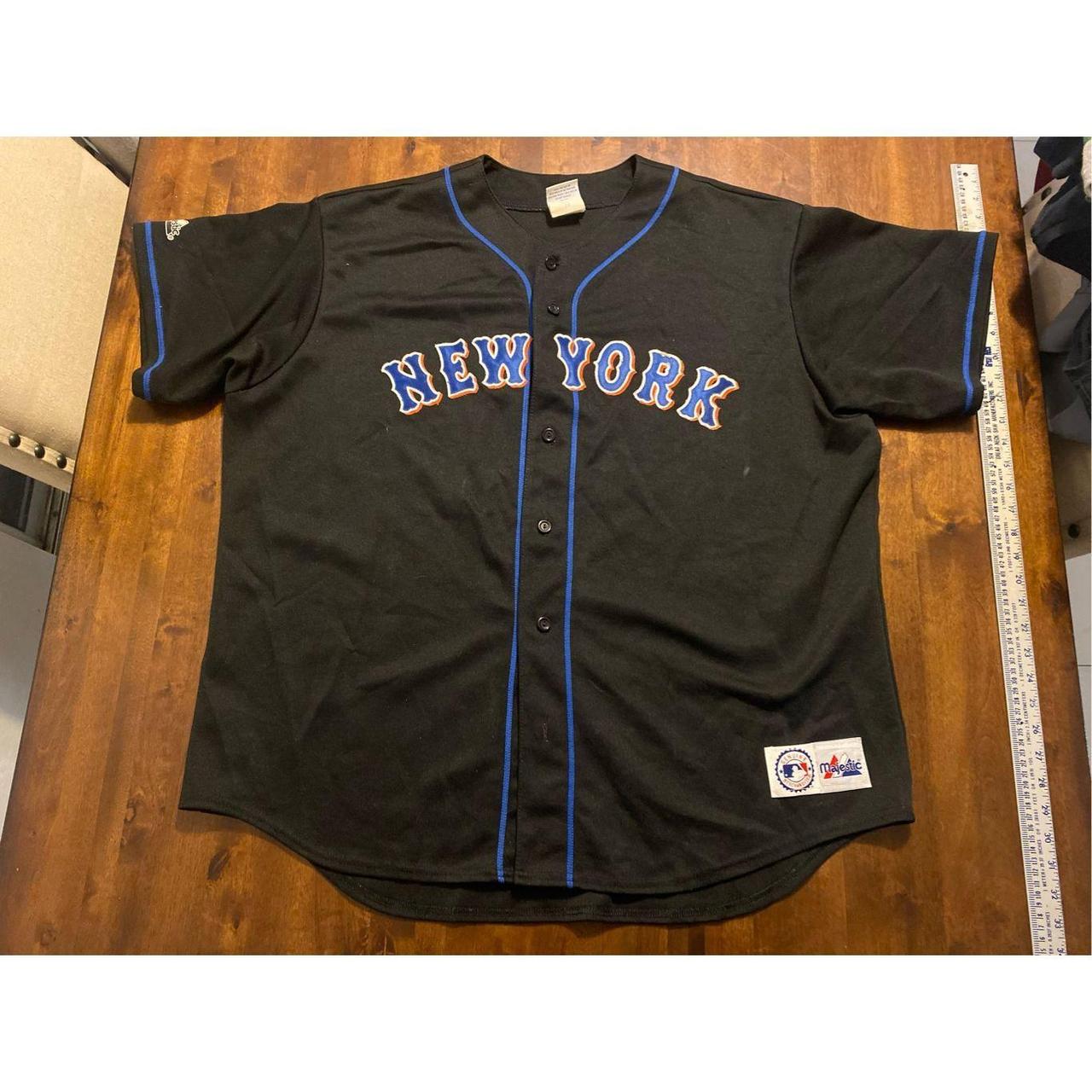 MLB New York Mets Majestic Blue Blank Baseball - Depop