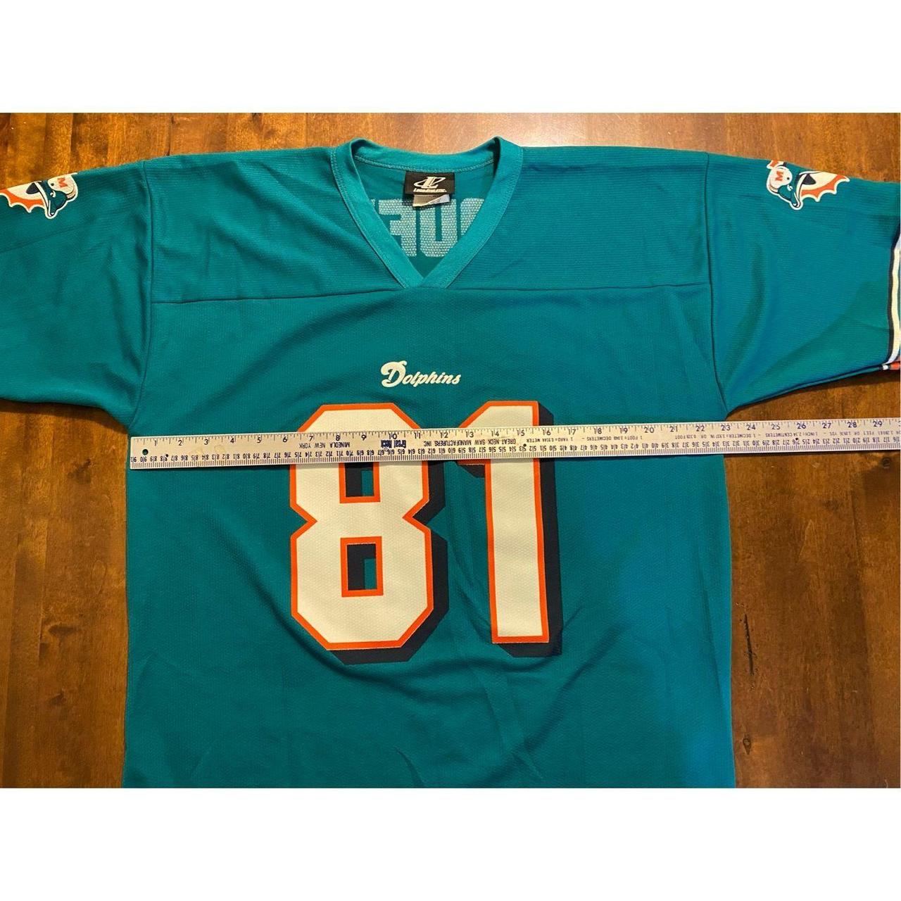 VTG WOMEN'S MIAMI DOLPHINS JERSEY White, green and - Depop