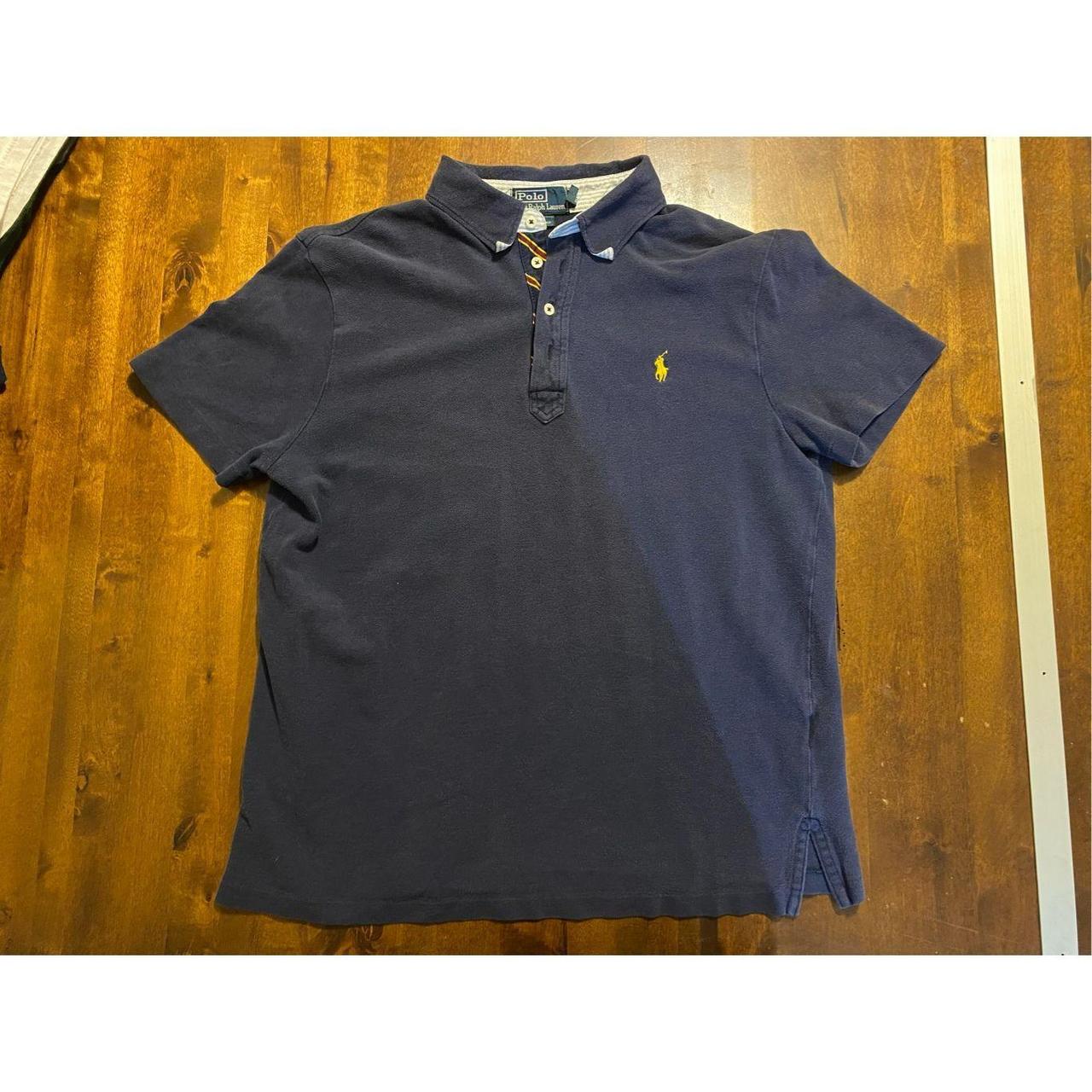 Ralph Lauren Mens Polo Shirt Size Large Navy Blue... - Depop