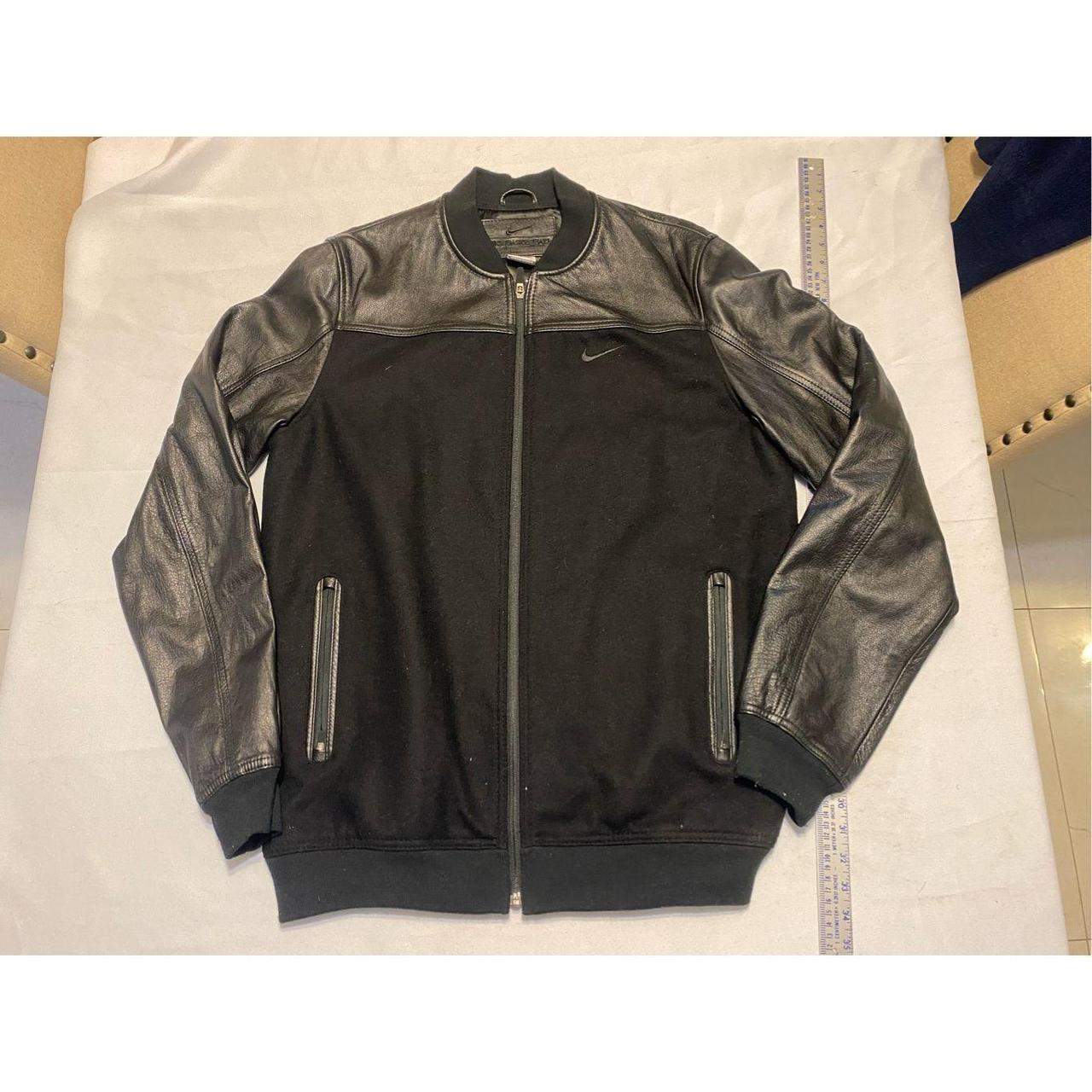 Nike zipped clearance leather jacket mens