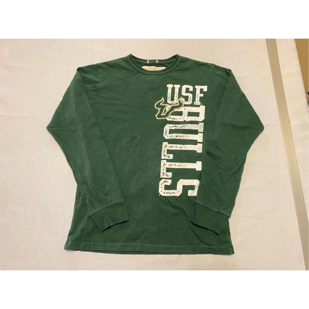 USF Bulls Shirt Mens Small Green Long Sleeve College... - Depop