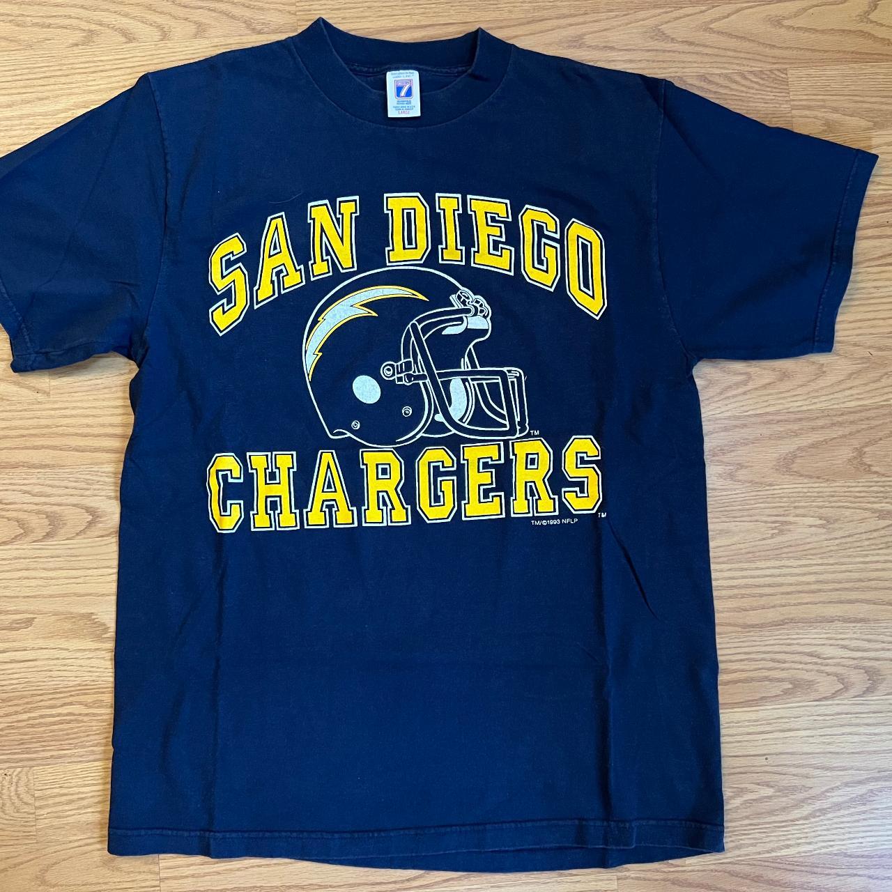 Vintage 90s San Diego Chargers LOGO 7 shirt jersey. - Depop