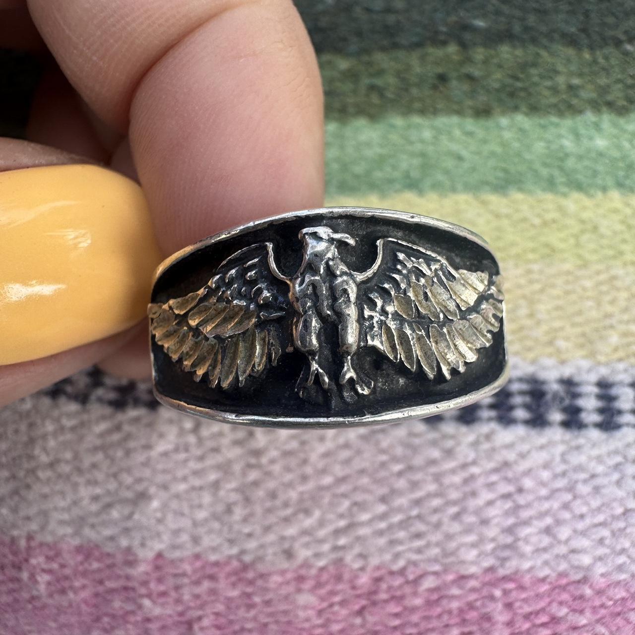 Women's Ring - Silver – Open Wing Eagle Ring Size… - image 1