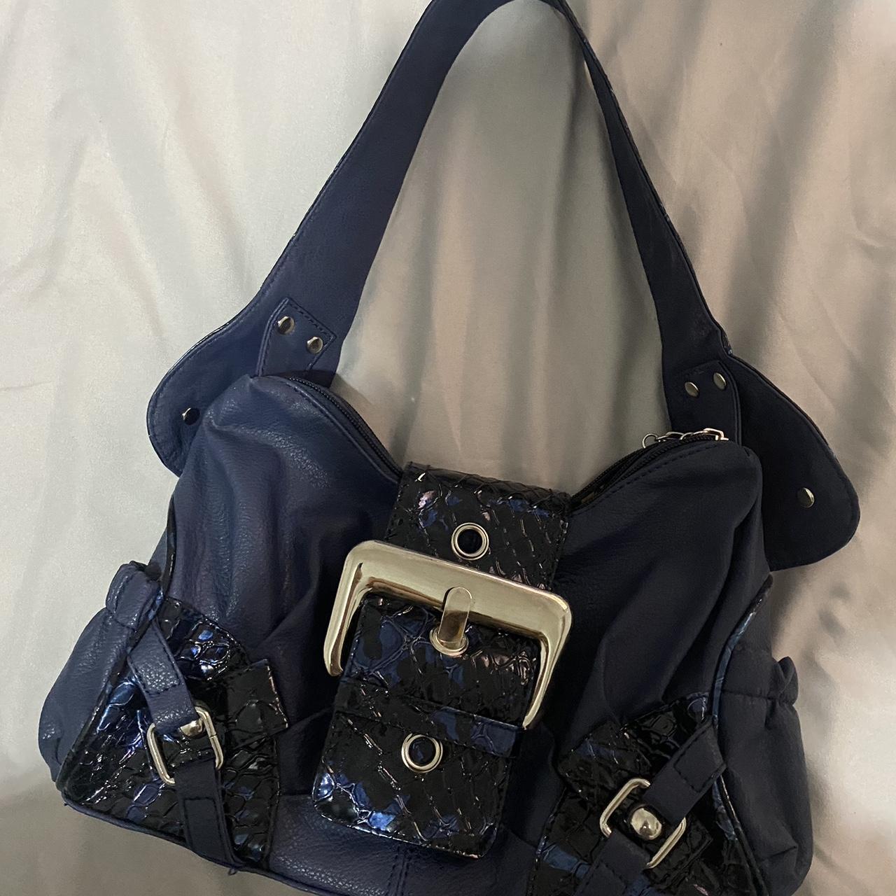 Blue y2k chunky buckle mini bag. Excellent condition... - Depop