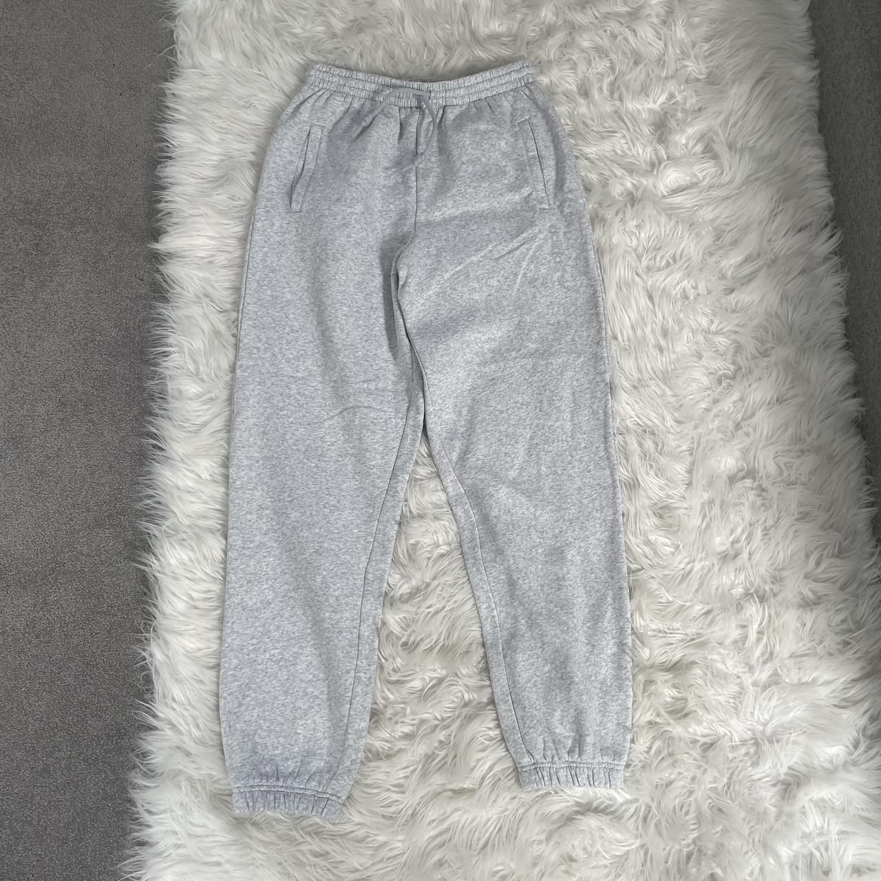 Grey adidas trackies Super super comfy - says size... - Depop