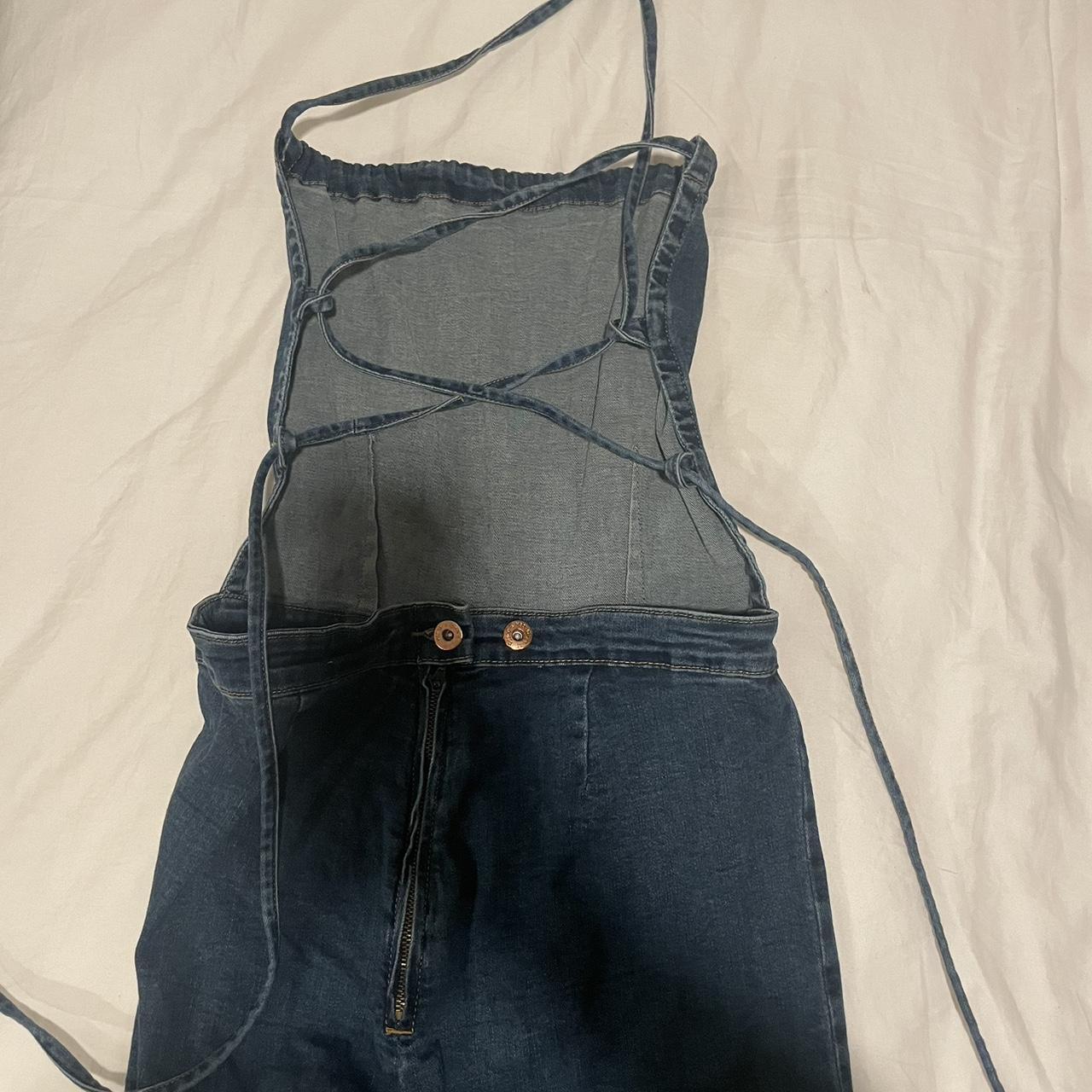 Dolls Kill denim jumpsuit super cute jumpsuit with... Depop