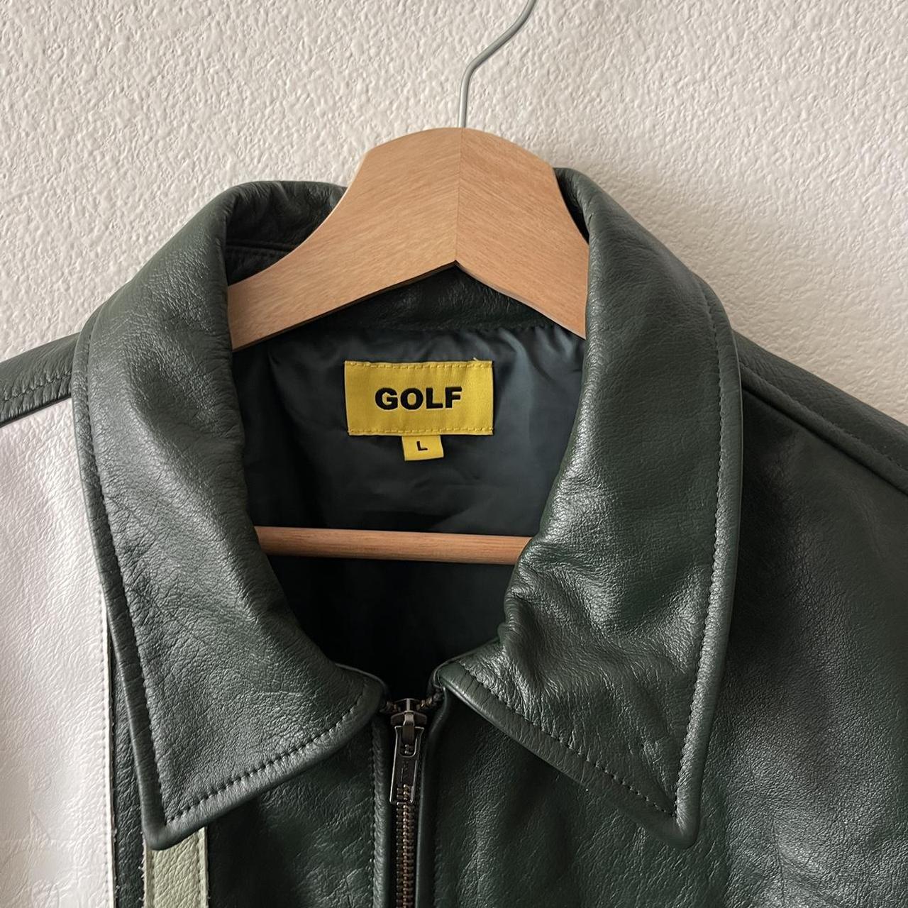 GOLF WANG レザージャケット（水色）袖丈610cm