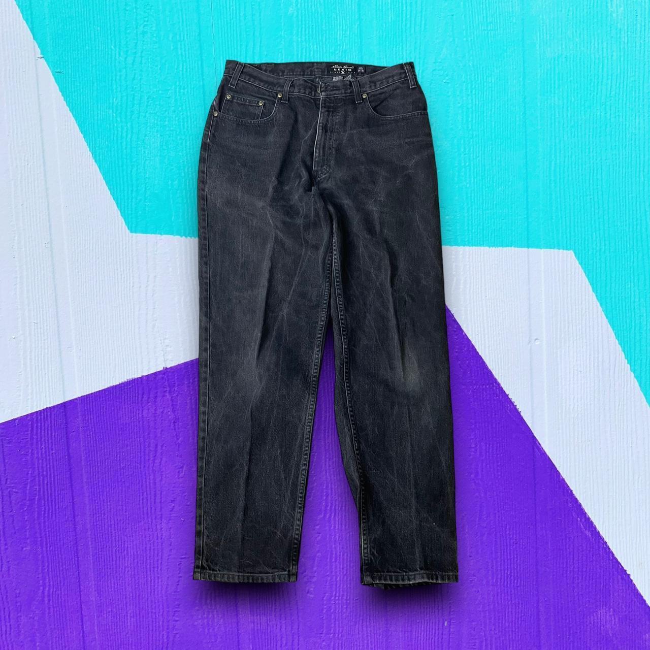 🟪 VINTAGE BLACK EDDIE BAUER JEANS 🟪 Retro faded... Depop