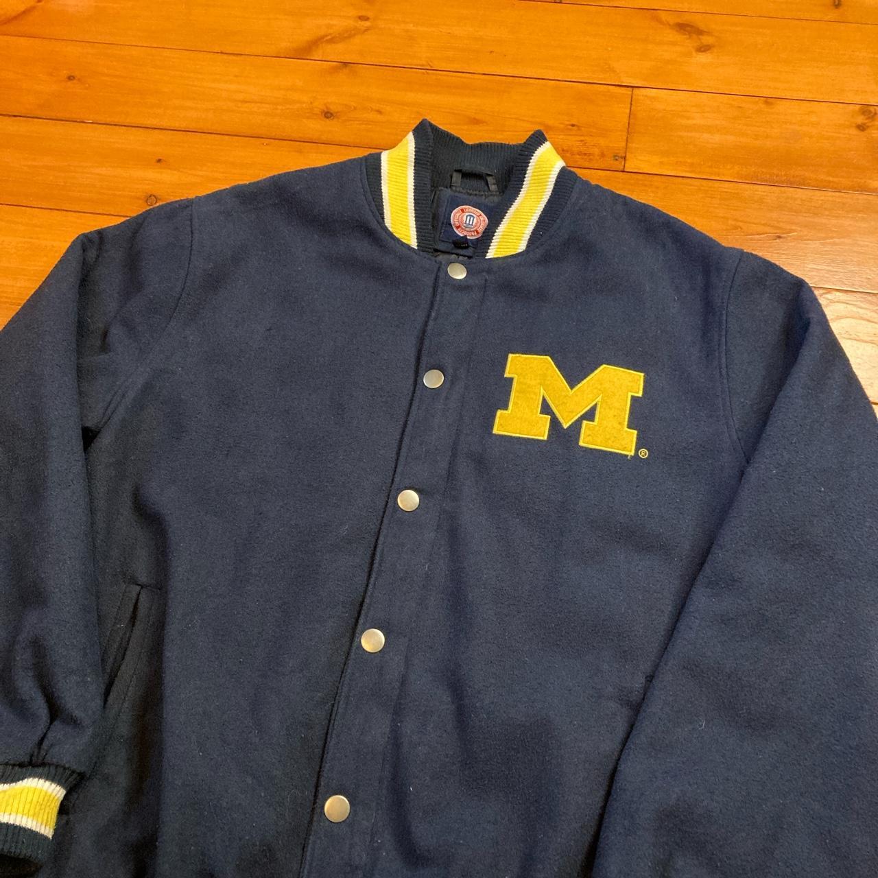 Men's Navy and Yellow Jacket | Depop