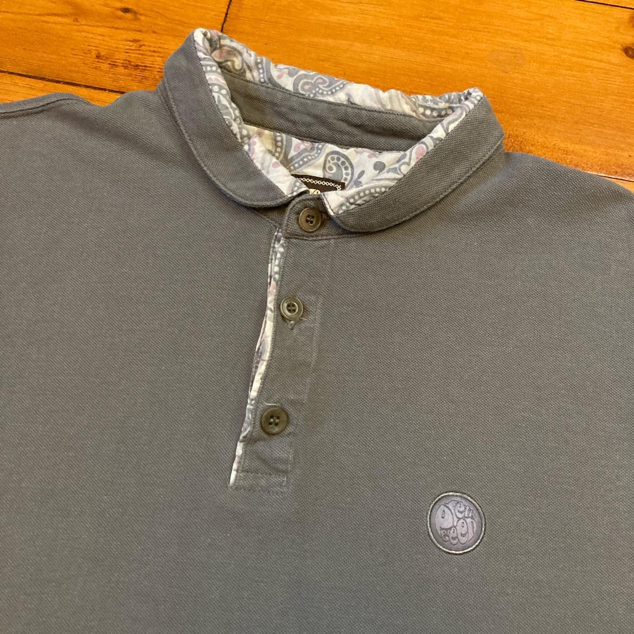 Grey Pretty Green polo shirt Size M fits more S 20