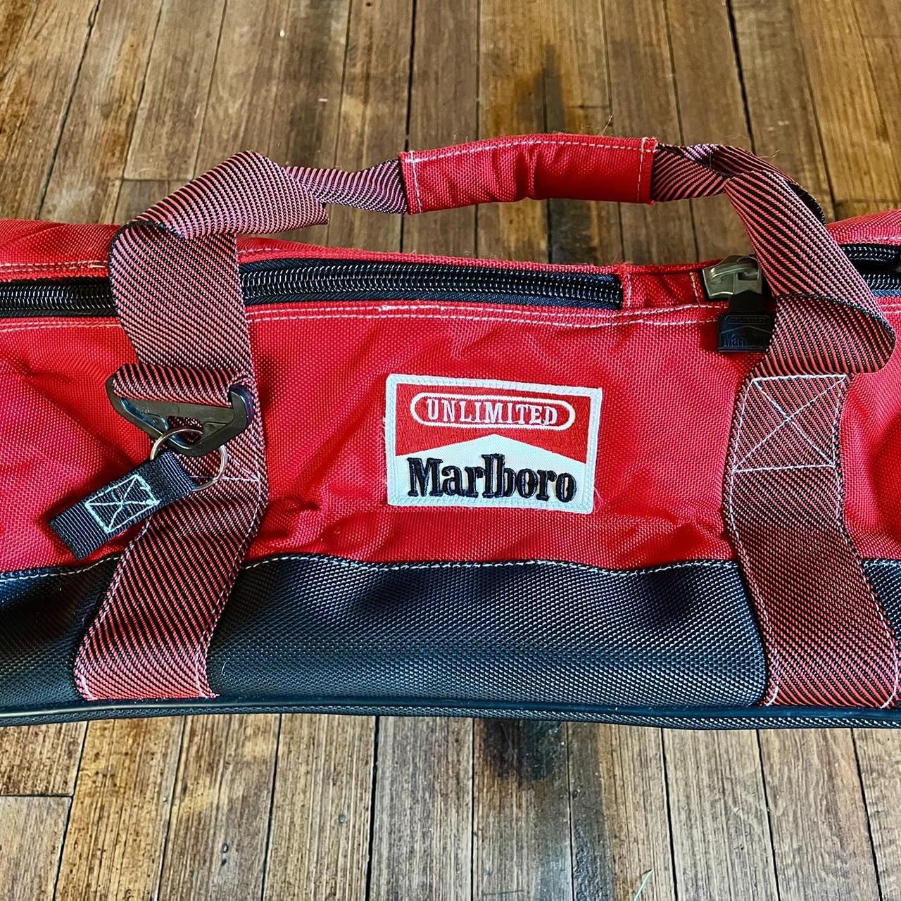 Early 90s Marlboro Insulated Duffle Bag No holes or... - Depop