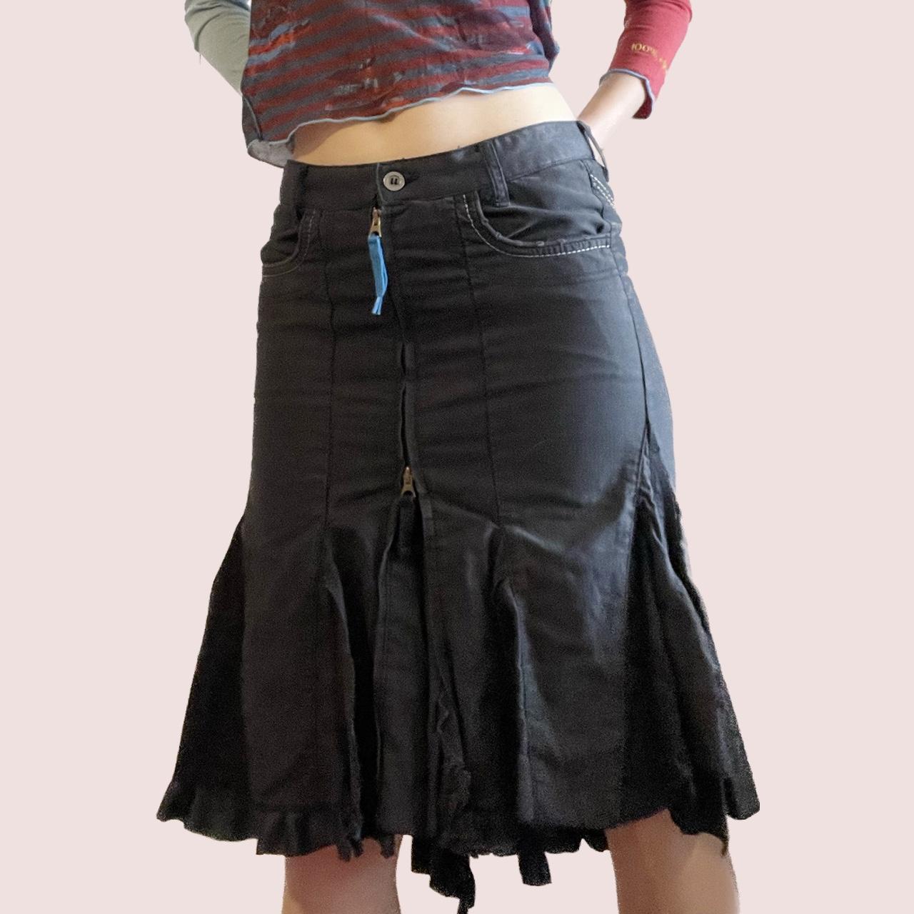 MARTHE FRANCOIS GIRBAUD フレアスカート 黒 MARTHE FRANCOIS GIRBAUD フレアスカート 黒