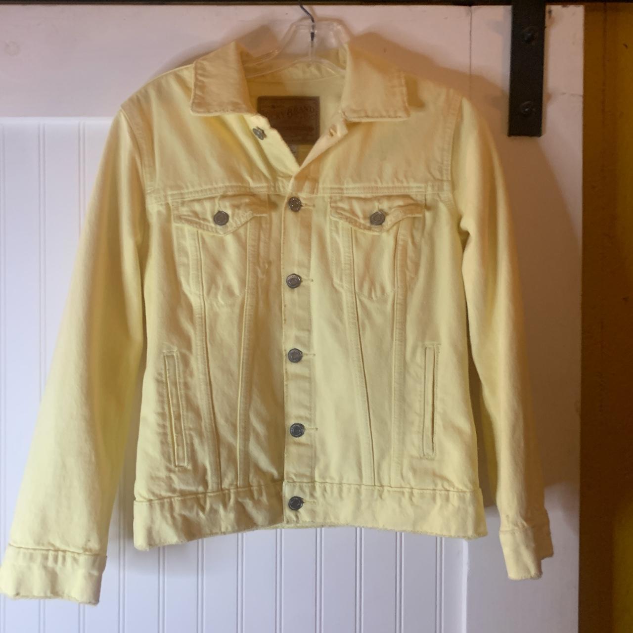 Light yellow denim outlet jacket