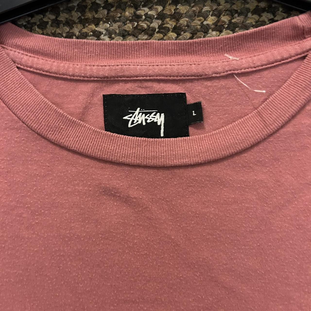 Fake stussy maroon discount red shirt 8 ball