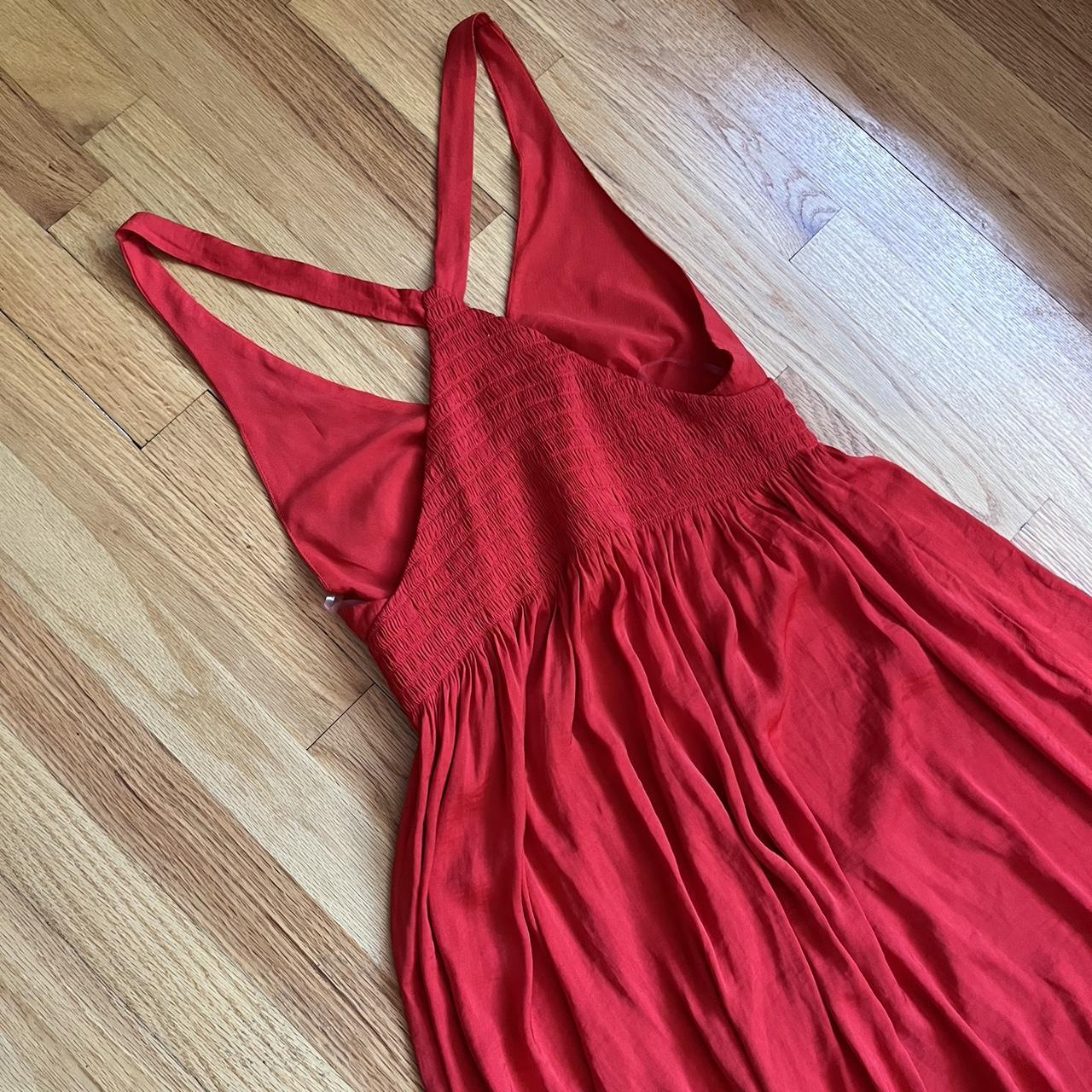 Urban outfitters red midi dress. Halter neck look.... - Depop