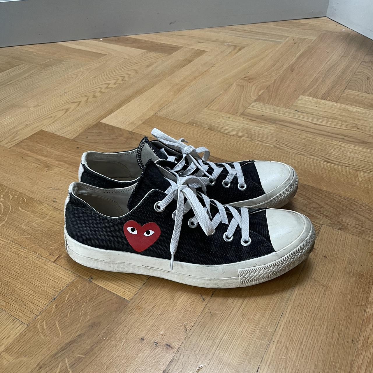 Cdg converse small hot sale heart