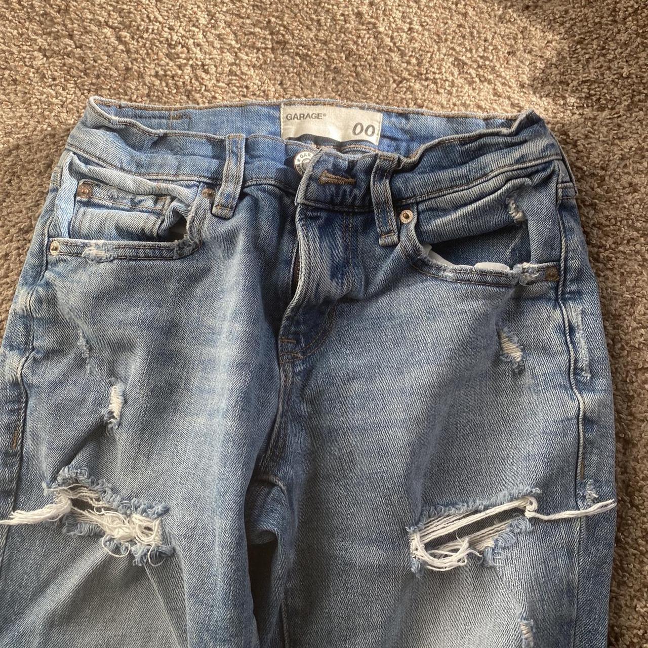 Garage boyfriend jeans w 23-24 13’ inch... - Depop