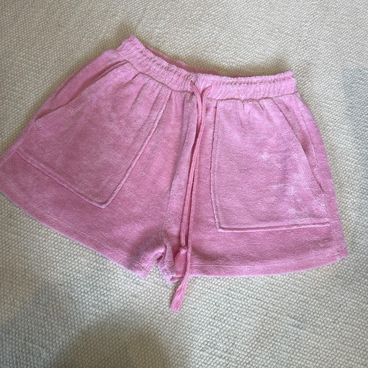 Zara pink towelling shorts size S - Depop