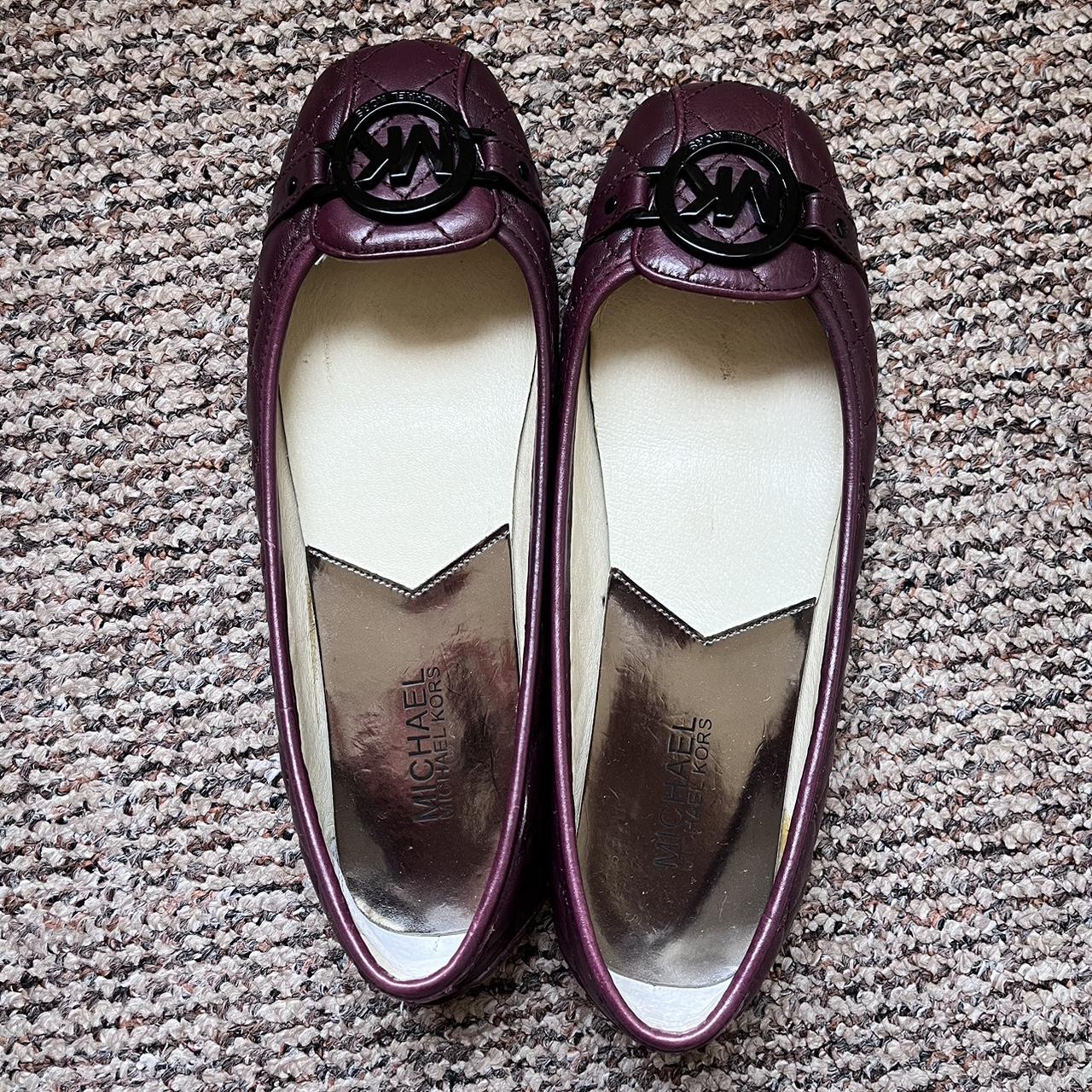 Michael Kors ballet flats in a burgundy maroon. Depop