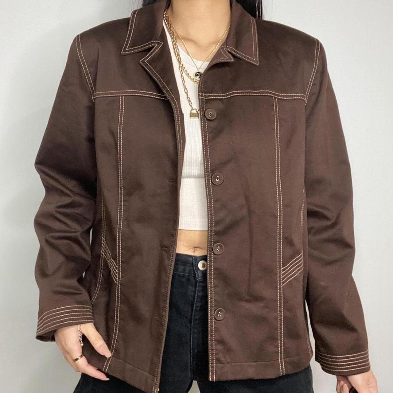 Oversized denim jacket - Dark greige - Ladies | H&M