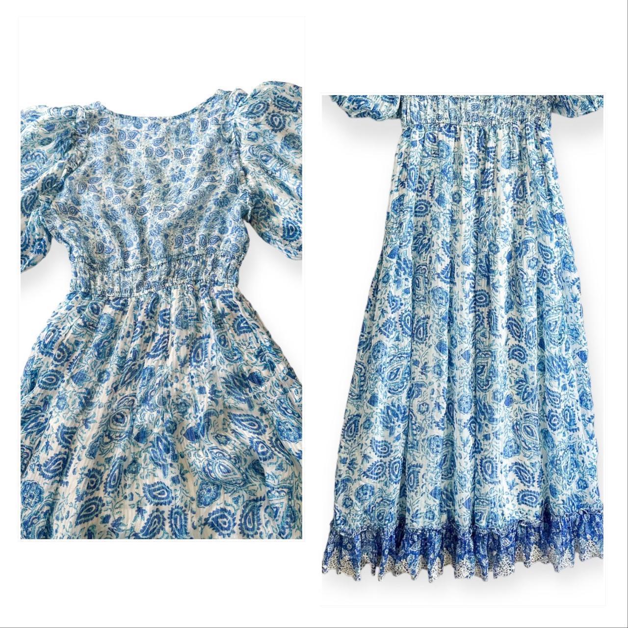 Hemant & Nandita Suho Paisley Midi Dress Size... - Depop