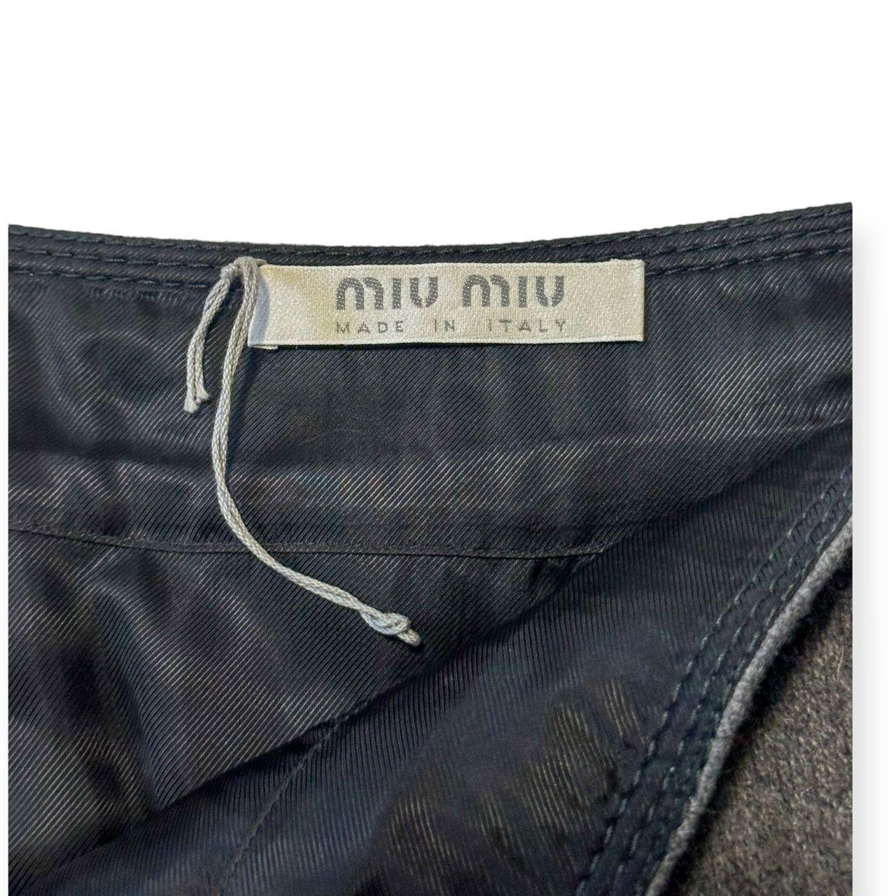 Miu Miu Women's Midi Skirt - Grey - M – Miu Miu G… - image 3