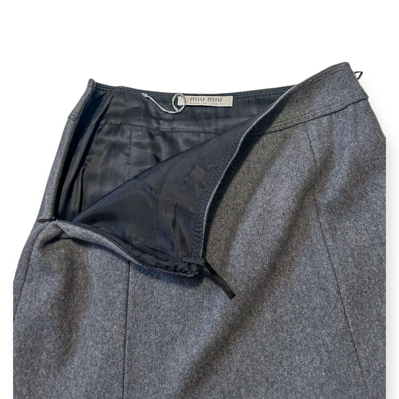 Miu Miu Women's Midi Skirt - Grey - M – Miu Miu G… - image 7