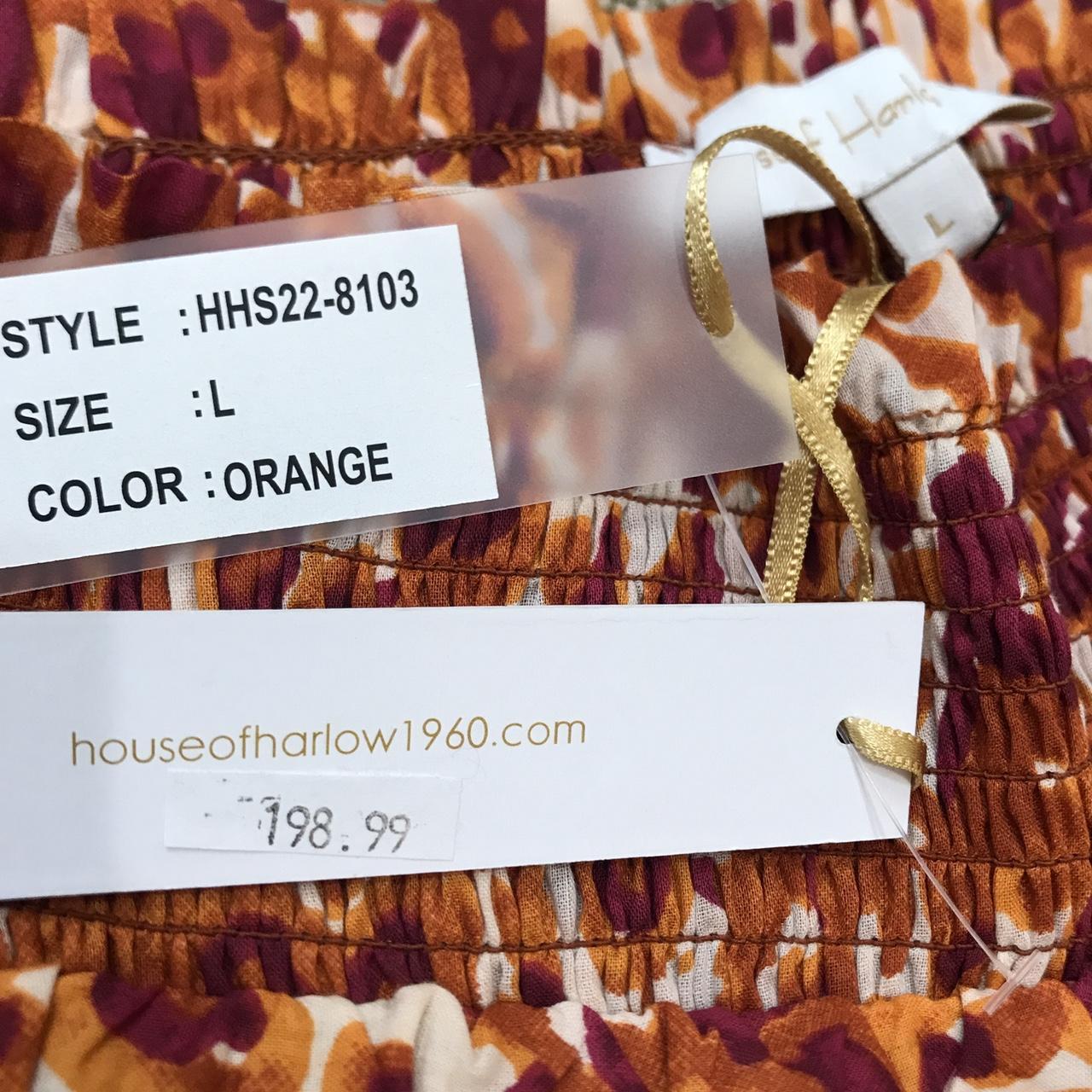 House of Harlow Women's Orange and Burgundy Skirt (4)