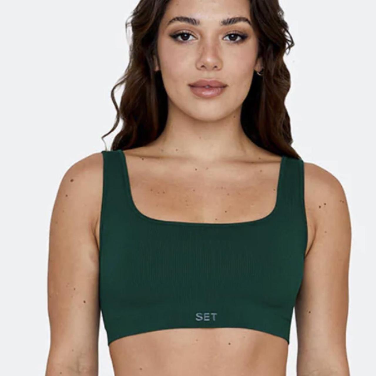 Set Women's Green and Khaki Shorts Depop