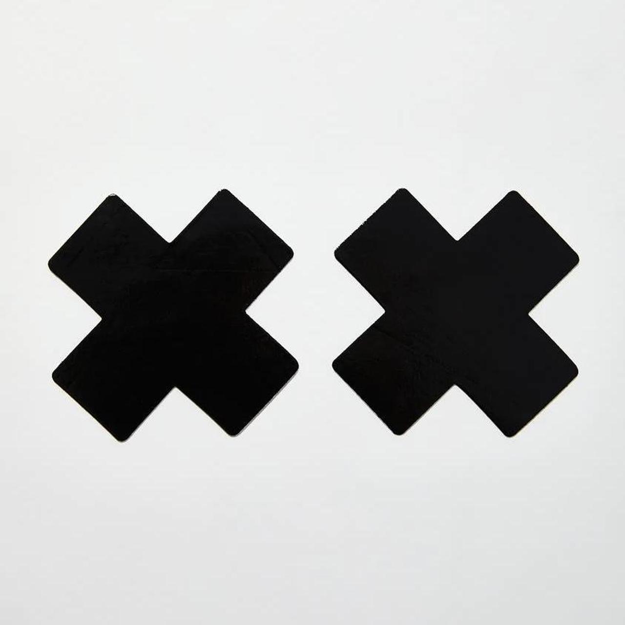 Cross black nipple covers Perfect for a rave or... Depop