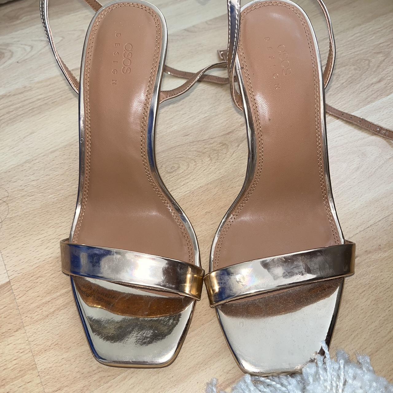 ASOS Wide Fit Rose Gold Heels UK size 6 worn... Depop