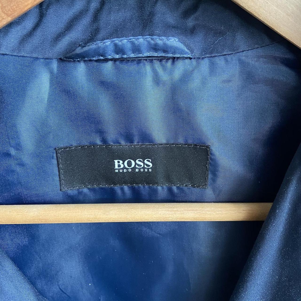 BOSS Navy Waterproof Overcoat. Men’s Size M. 8/10... - Depop