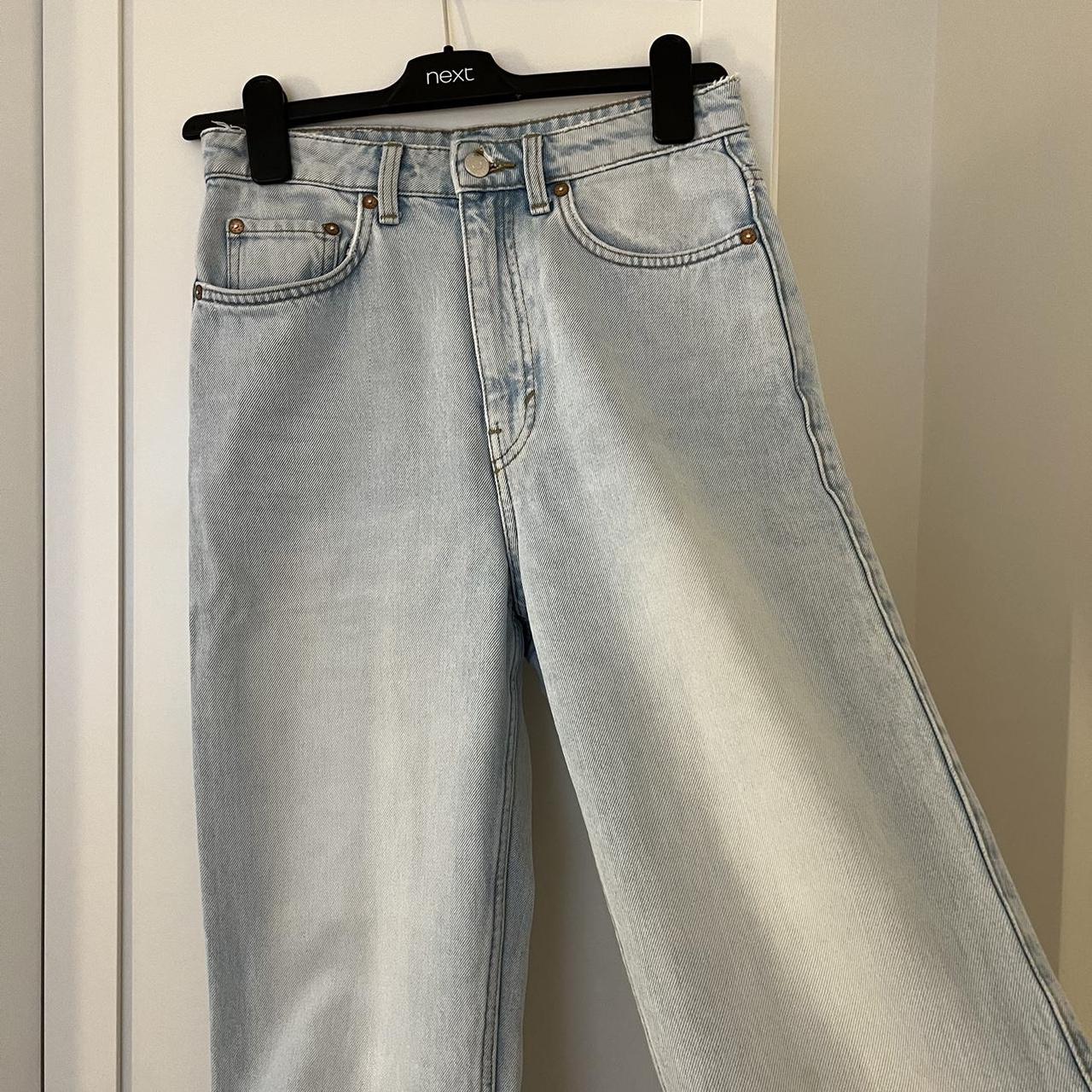 weekday rowe jeans in light blue - w28, l30 - Depop