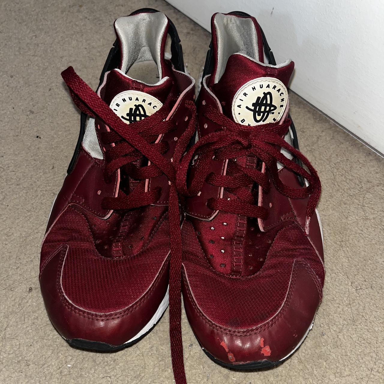 Burgundy Nike Air Huarache Trainers Size UK 10 . Depop