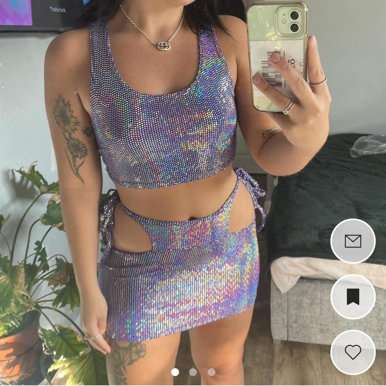 Holographic Two Piece Outfit