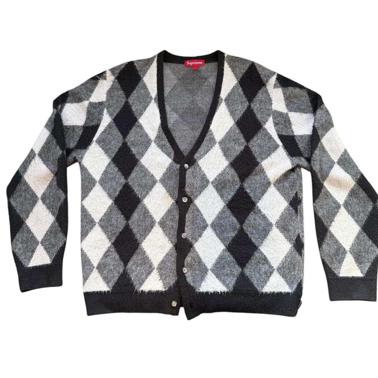 Supreme Brushed Checkerboard Cardigan 偉い M
