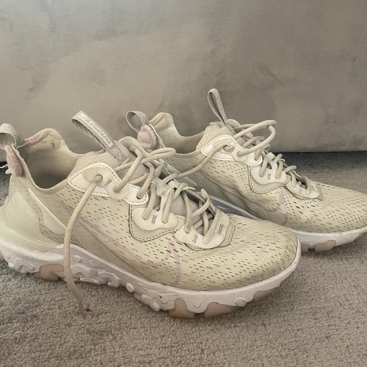 Nike react vision regal pink and light bone... - Depop