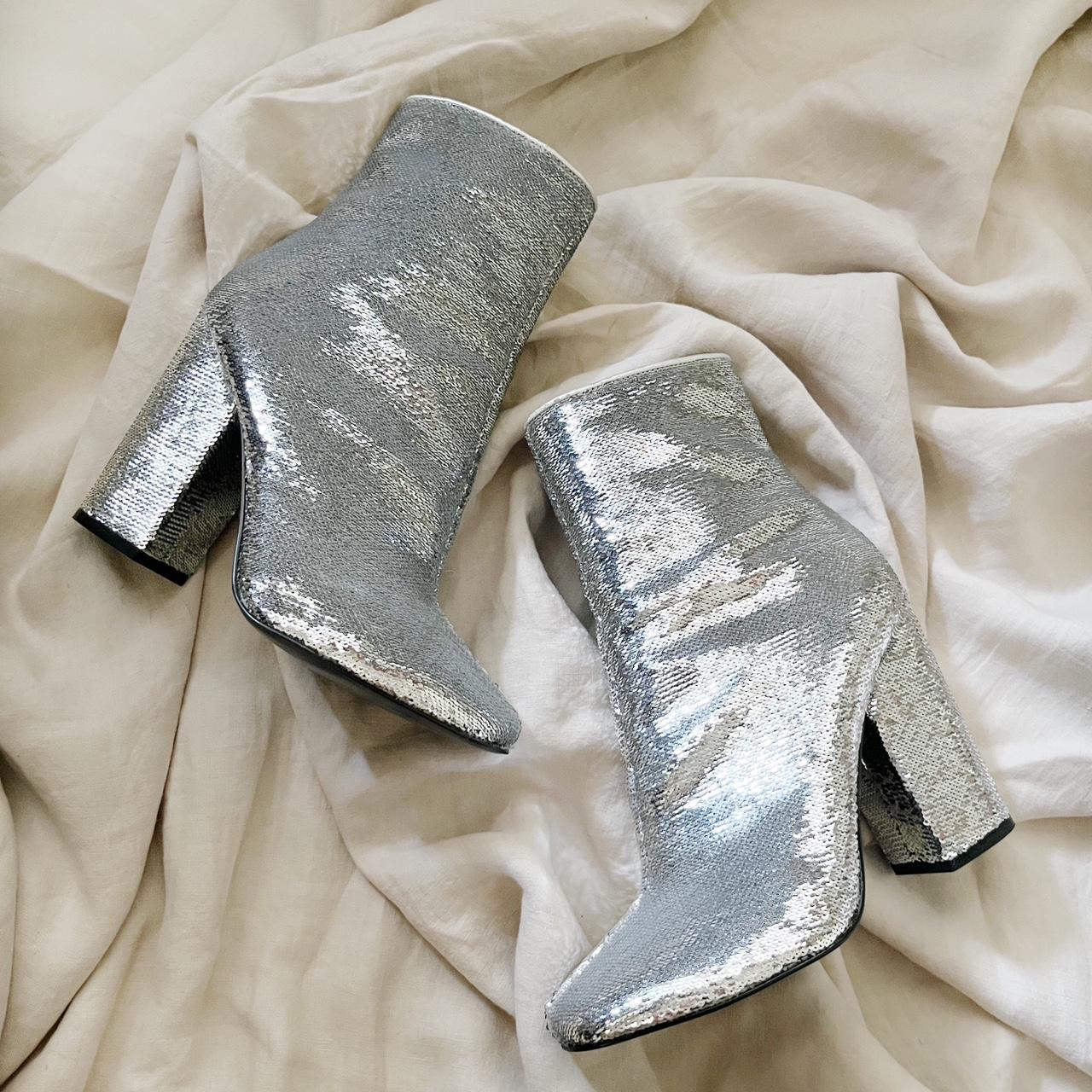 silver boots women