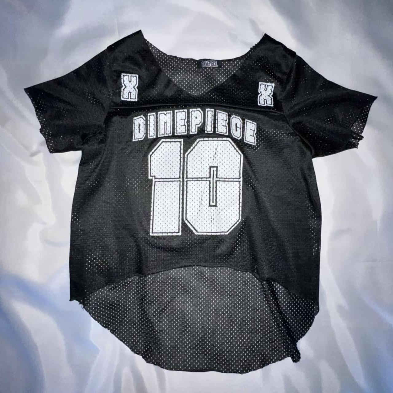 Black Crop Retro Football Jersey